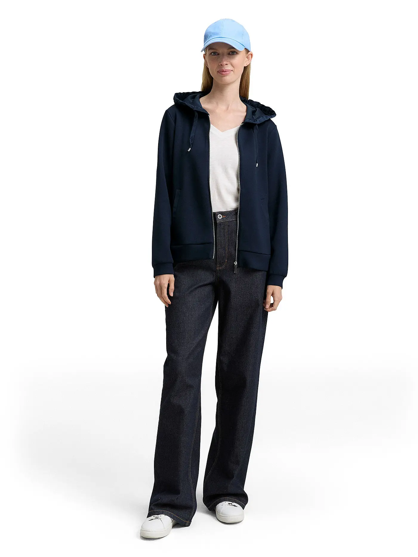 TOM TAILOR | Sweatjacke | dunkelblau